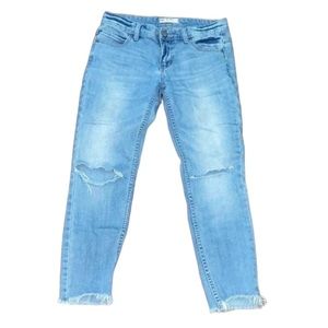 Free People Light Wash Ripped / Distressed Jeans